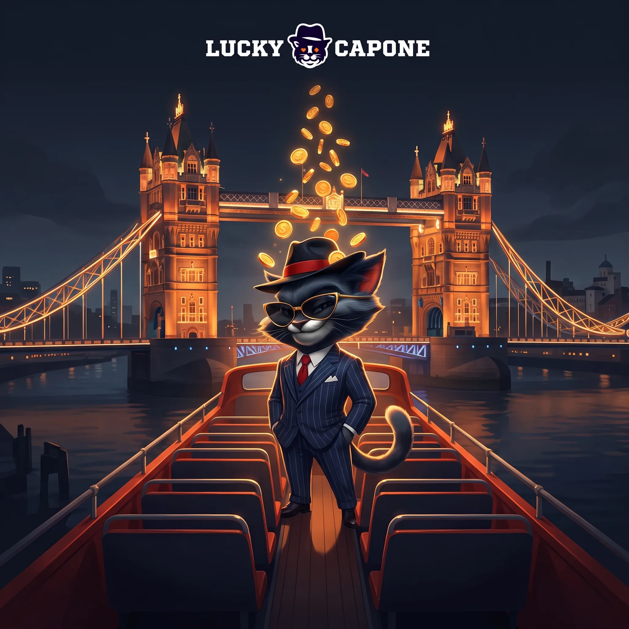 Lucky Capone welcome bonus beside Tower Bridge